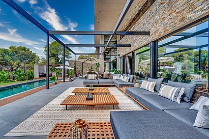 Terrace with beautiful pool area